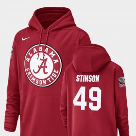 #49 Ed Stinson Champ Drive Bama Football Performance Men's Crimson Hoodies 970540-948