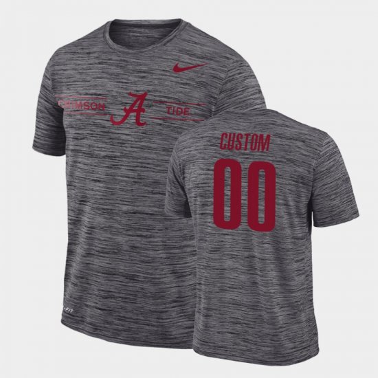 #00 Custom GFX Velocity Alabama Sideline Legend Performance Men\'s Gray T-Shirt 963739-805