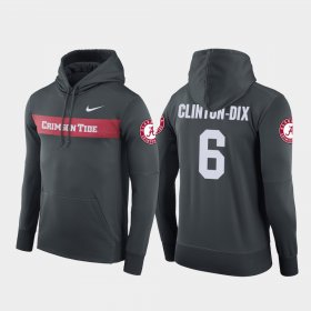 #6 Ha Ha Clinton-Dix Sideline Seismic Alabama Crimson Tide Football Performance Men's Anthracite Hoodies 943440-629
