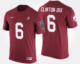 #6 Ha Ha Clinton-Dix Bowl Game Bama Sugar Bowl Men's Crimson T-Shirts 817901-702 #6 Ha Ha Clinton-Dix Bowl Game Bama Sugar Bowl Men's Crimson T-Shirts 817901-702
