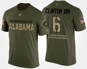 #6 Ha Ha Clinton-Dix Military Alabama Crimson Tide Short Sleeve With Message Men Camo T-Shirt 503876-291 #6 Ha Ha Clinton-Dix Military Alabama Crimson Tide Short Sleeve With Message Men Camo T-Shirt 503876-291