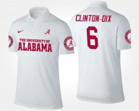 #6 Ha Ha Clinton-Dix Name and Number Alabama Crimson Tide Mens White Polo 406370-942 #6 Ha Ha Clinton-Dix Name and Number Alabama Crimson Tide Mens White Polo 406370-942