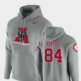 #84 Hale Hentges Vault Logo Club University of Alabama Pullover Mens Heathered Gray Hoodie 588928-220