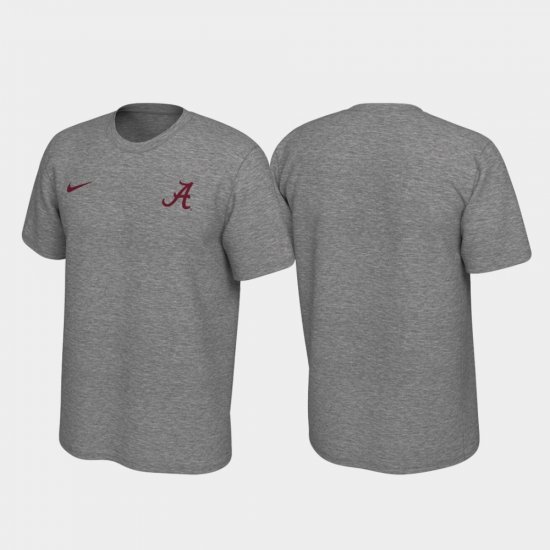 Left Chest Logo Bama Legend Mens Heathered Gray T-Shirt 477781-481