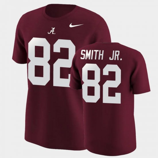 #82 Irv Smith Jr. College Football Bama Name & Number Men\'s Crimson T-Shirts 281079-895