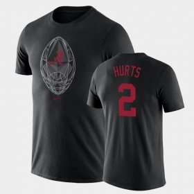 #2 Jalen Hurts Football Icon University of Alabama Legend Men's Black T-Shirt 534760-362