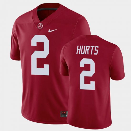 #2 Jalen Hurts Game Alabama Alumni Player Football Men\'s Crimson Jerseys 600438-422