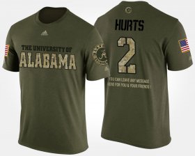 #2 Jalen Hurts Military Bama Short Sleeve With Message Men Camo T-Shirts 512008-166 #2 Jalen Hurts Military Bama Short Sleeve With Message Men Camo T-Shirts 512008-166