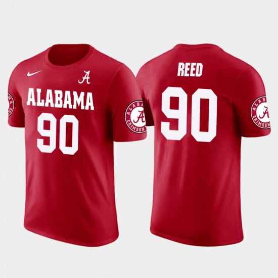 #90 Jarran Reed Future Stars Alabama Crimson Tide Seattle Seahawks Football Men Red T-Shirts 913809-669