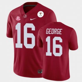#16 Jayden George 2021 Rose Bowl Alabama Crimson Tide Champions Men Crimson Jersey 744210-752