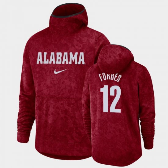#12 Jaylen Forbes Basketball Spotlight University of Alabama Pullover Team Logo Men\'s Crimson Hoodie 310919-950