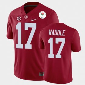 #17 Jaylen Waddle 2021 Rose Bowl Alabama College Football Mens Crimson Jerseys 305176-438