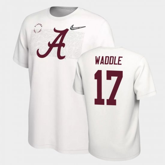 #17 Jaylen Waddle College Football Bama Playoff Mens White T-Shirt 660968-542