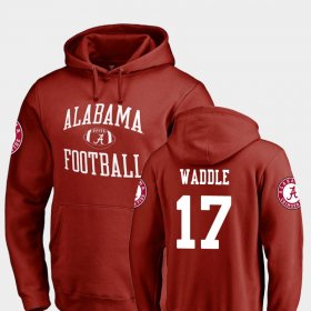 #17 Jaylen Waddle Neutral Zone Alabama Crimson Tide College Football Men's Crimson Hoodies 153272-356