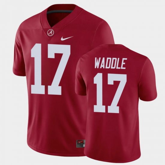 #17 Jaylen Waddle Game Bama Alumni Player Football Men\'s Crimson Jerseys 620859-233