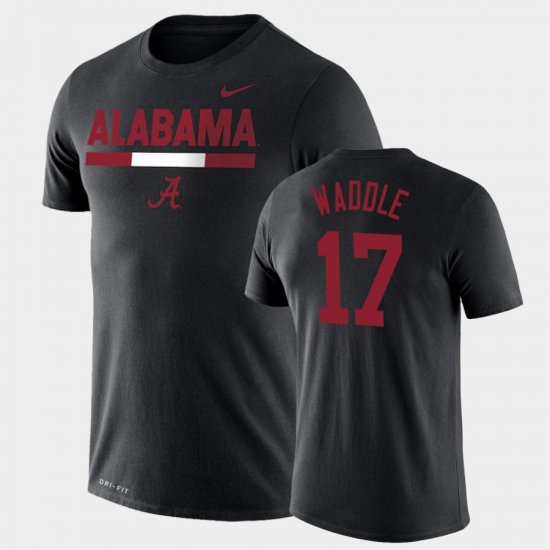 #17 Jaylen Waddle Team DNA Bama Legend Performance Men\'s Black T-Shirt 698768-241