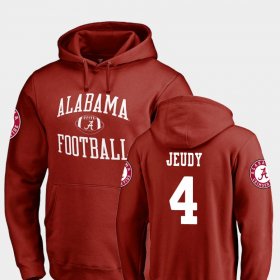 #4 Jerry Jeudy Neutral Zone Bama College Football Men Crimson Hoodies 761268-584