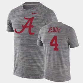 #4 Jerry Jeudy GFX Velocity Alabama Velocity Performance Men Charcoal T-Shirt 320257-591