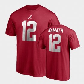 #12 Joe Namath College Legends Bama Name & Number Mens Crimson T-Shirt 205037-820