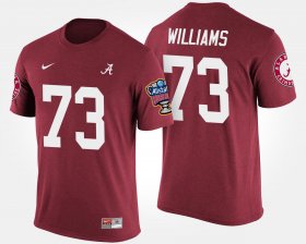 #73 Jonah Williams Bowl Game Alabama Sugar Bowl Mens Crimson T-Shirt 302327-633
