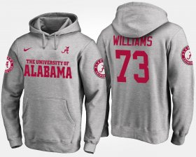 #73 Jonah Williams Name and Number Bama Men's Gray Hoodie 552677-408