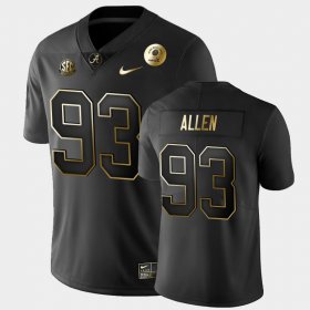 #93 Jonathan Allen 2021 Rose Bowl Alabama Golden Edition Mens Black Jerseys 363568-661