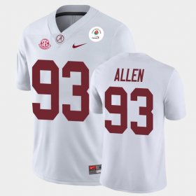 #93 Jonathan Allen 2021 Rose Bowl Bama Champions Men White Jersey 534246-727