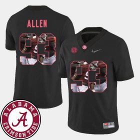 #93 Jonathan Allen Pictorial Fashion Alabama Football Mens Black Jerseys 350375-495