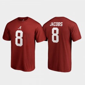 #8 Josh Jacobs College Legends University of Alabama Name & Number Mens Crimson T-Shirt 394483-726
