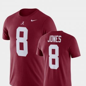 #8 Julio Jones Name and Number Bama Football Performance Men's Crimson T-Shirt 711343-486