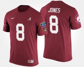 #8 Julio Jones Bowl Game Alabama Sugar Bowl Men's Crimson T-Shirts 144595-875