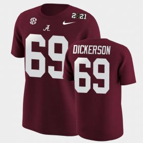 #69 Landon Dickerson 2020 National Champions Alabama Mens Crimson T-Shirts 166014-305