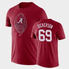 #69 Landon Dickerson Football Icon University of Alabama Legend Men's Crimson T-Shirt 244458-910