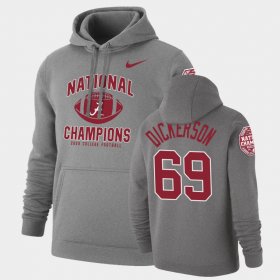 #69 Landon Dickerson 2020 National Champions Bama Retro Pullover Men's Heathered Gray Hoodie 282135-596