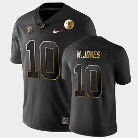 #10 Mac Jones 2021 Rose Bowl Bama Golden Edition Men's Black Jersey 286643-221