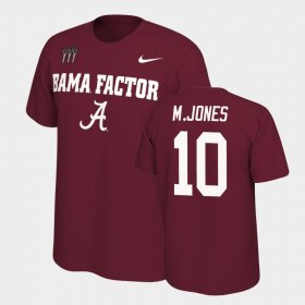 #10 Mac Jones College Football Alabama Mantra Mens Crimson T-Shirt 377053-569