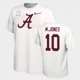 #10 Mac Jones College Football University of Alabama Playoff Mens White T-Shirt 743036-331