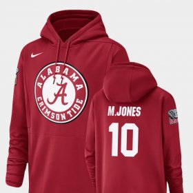 #10 Mac Jones Champ Drive Bama Football Performance Men Crimson Hoodie 370342-508