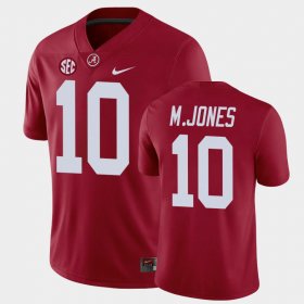 #10 Mac Jones Game Bama College Football Men's Crimson Jersey 614448-395