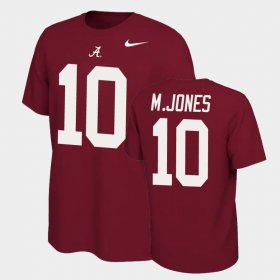 #10 Mac Jones Name and Number Bama Name & Number Retro Men's Crimson T-Shirts 998057-696