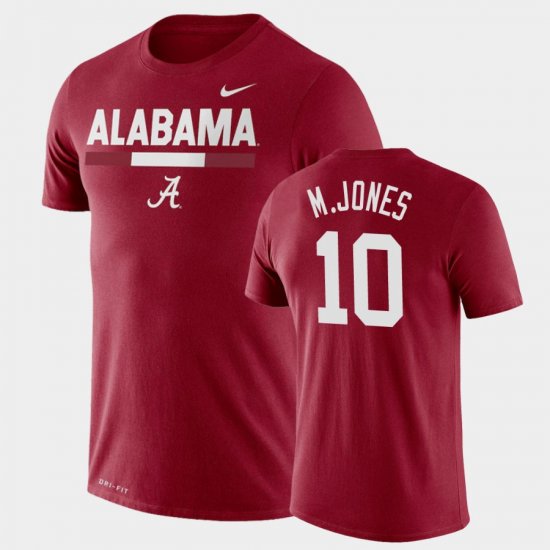 #10 Mac Jones Team DNA Alabama Legend Performance Men\'s Crimson T-Shirts 582871-646