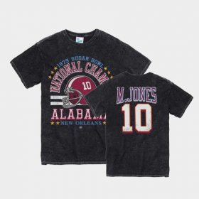 #10 Mac Jones Vintage Tubular University of Alabama 1979 Sugar Bowl Men's Black T-Shirts 796711-369 #10 Mac Jones Vintage Tubular University of Alabama 1979 Sugar Bowl Men's Black T-Shirts 796711-369