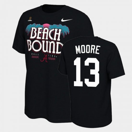 #13 Malachi Moore 2021 National Championship Alabama Bound College Football Playoff Men\'s Black T-Shirt 609269-591
