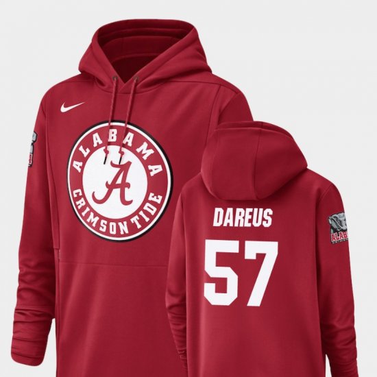 #57 Marcell Dareus Champ Drive Bama Football Performance Men\'s Crimson Hoodies 492033-967