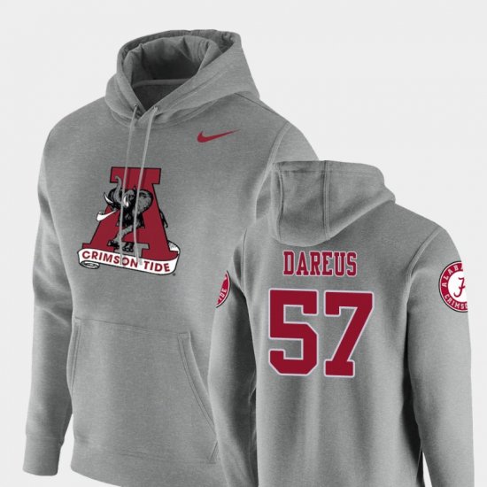 #57 Marcell Dareus Vault Logo Club Bama Pullover Mens Heathered Gray Hoodie 972036-216