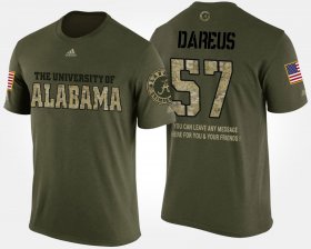 #57 Marcell Dareus Military University of Alabama Short Sleeve With Message Men Camo T-Shirts 532381-411