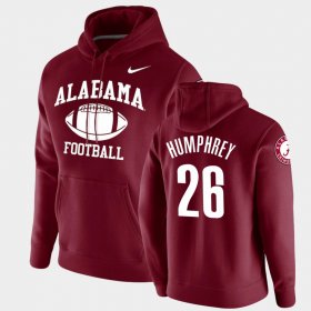 #26 Marlon Humphrey Retro Football University of Alabama Pullover Men's Crimson Hoodie 974084-630
