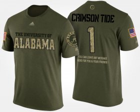 #1 Military University of Alabama No.1 Short Sleeve With Message Men's Camo T-Shirt 667080-950