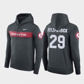 #29 Minkah Fitzpatrick Sideline Seismic Bama Football Performance Men's Anthracite Hoodies 291928-751