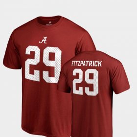 #29 Minkah Fitzpatrick College Legends University of Alabama Name & Number Mens Crimson T-Shirts 409528-299